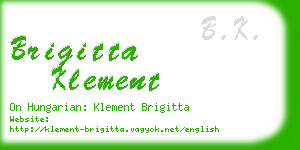 brigitta klement business card
